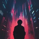 an anxious synthwave journey through neon lit dystopian streets