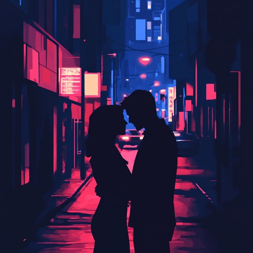 A powerful instrumental synthwave composition capturing the fervent emotions of a nocturnal romance in the vibrant urban landscape of the 1980s, featuring soaring melodies and pulsing rhythms that evoke a sense of longing and exhilaration.