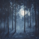 enchanting forest atmosphere, quirky and eerie night sounds