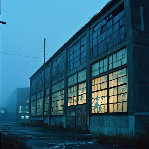 An industrial rock track that paints a picture of urban loneliness through heavy guitar riffs, mechanical rhythms, and echoic elements. The dynamic composition evokes a gritty and haunting feeling of isolation in a modern cityscape