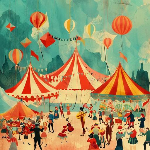 Step into a vibrant carnival of the 1920s with a swing track that combines big band brass sections, playful xylophones, and the whimsical sounds of fairgrounds. Perfect for setting a lively and joyful mood, it brings a touch of nostalgia with a modern twist.