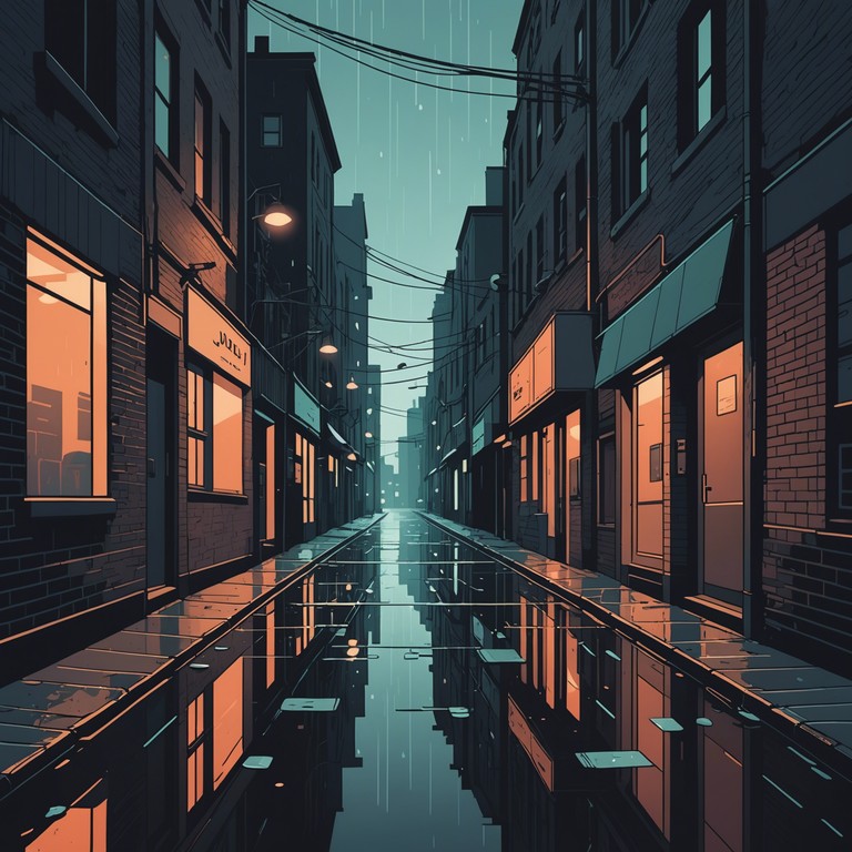 A soundscape for the lone wanderer in the city, merging soft lofi rhythms with the natural cadence of a rainy night, creating a cocoon of solace and reflection.