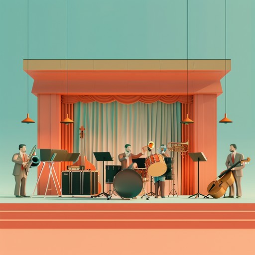 Dive into the electric atmosphere of classic swing with this exuberant instrumental piece. The joyous trumpet leads a lively ensemble including trombones and saxophones, transporting you to a dance hall where happiness knows no bounds.