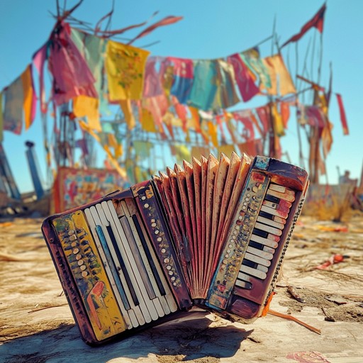 An instrumental track featuring soulful accordion melodies and gentle rhythms, evoking feelings of longing and nostalgia for festivities that have passed. The music weaves between the upbeat echoes of celebrations and the quiet stillness that follows, painting a vivid picture of a carnival's fading memories.