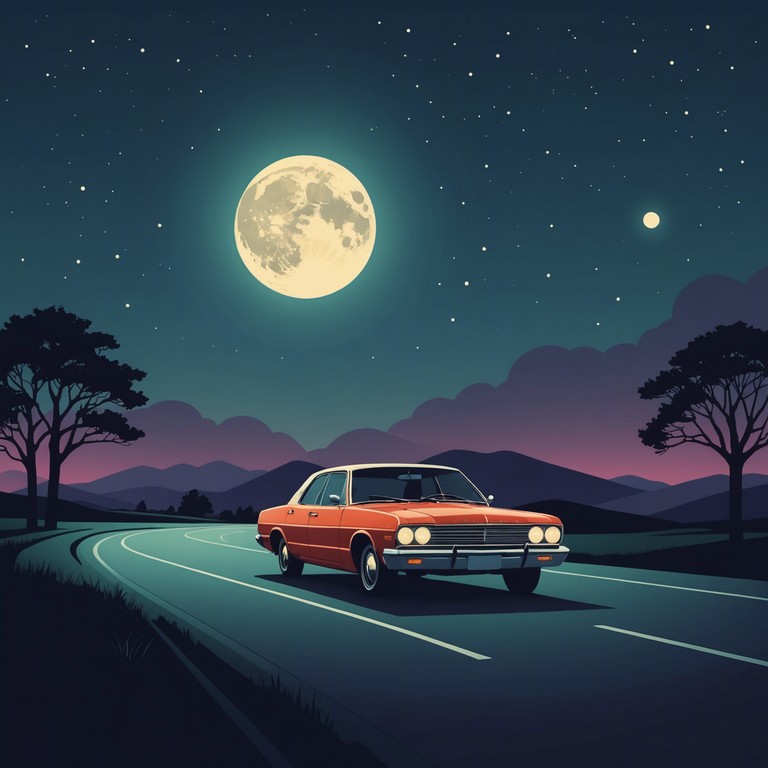 Imagine a synthesizer creating waves of nostalgia while driving under the moonlit sky, blending upbeat rhythms with heart touching melancholy for a dual experience of joy and introspection.