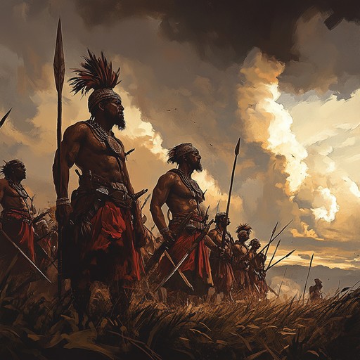 An intense composition mimicking the fierce rhythms of ancient tribal warriors going into battle. Using traditional instruments and scales common in ancient combat music, this piece promotes a sense of intensity and urgency, immersing the listener in the duress and valor of historical battles.