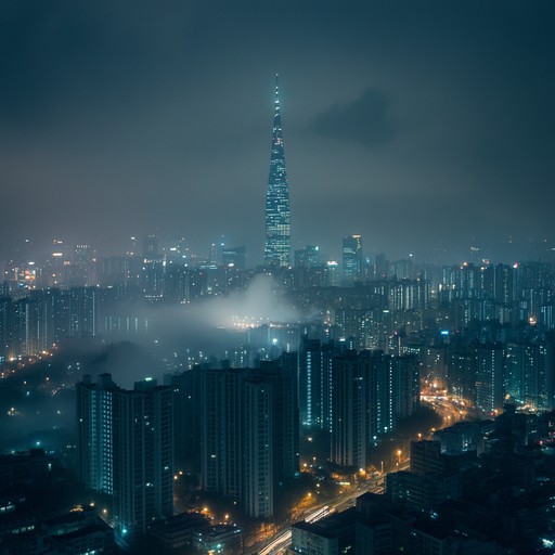 This track captures the hauntingly beautiful essence of a mystical night in seoul. Eerie synth melodies paired with atmospheric beats create a captivating and chilling soundscape, blending traditional korean music influences with modern k pop elements.