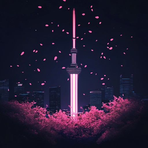 A captivating fusion of traditional japanese instruments and modern electronic elements, creating an ambient soundscape that evokes the serenity of cherry blossoms under neon lights.