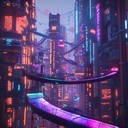 an upbeat synth ride through a playful cyber world