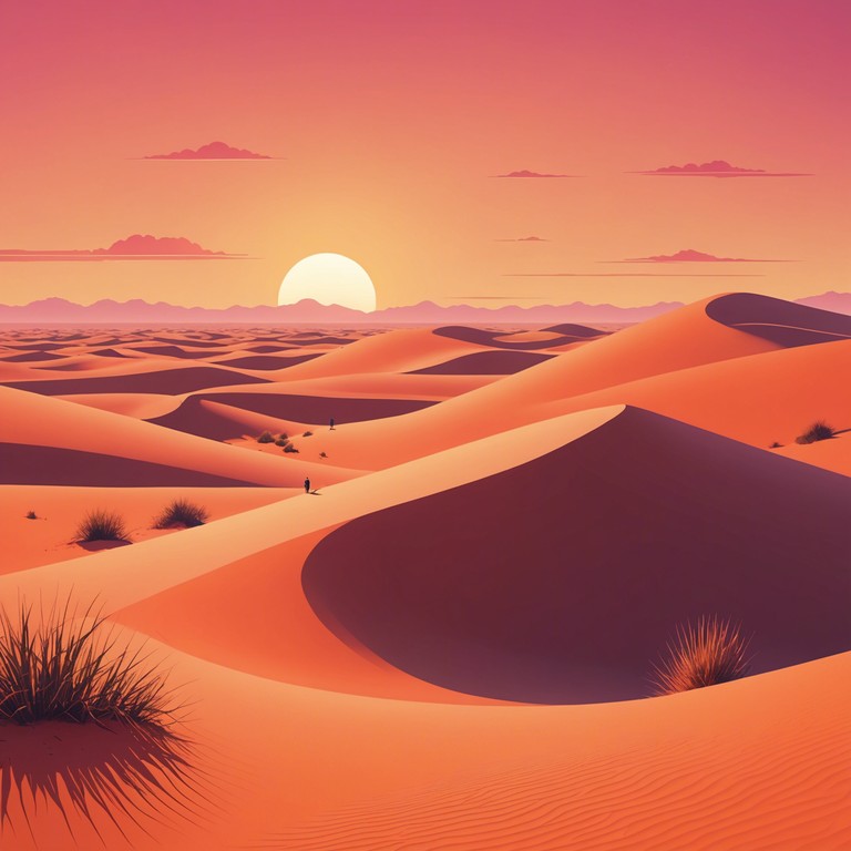 This composition features a lively and rich arrangement that embodies the vibrant spirit of a new day dawning over the sahara desert. The music combines traditional instruments and rhythms, evoking the majestic solitude and the lively bustle of life that begins as the sun ascends.