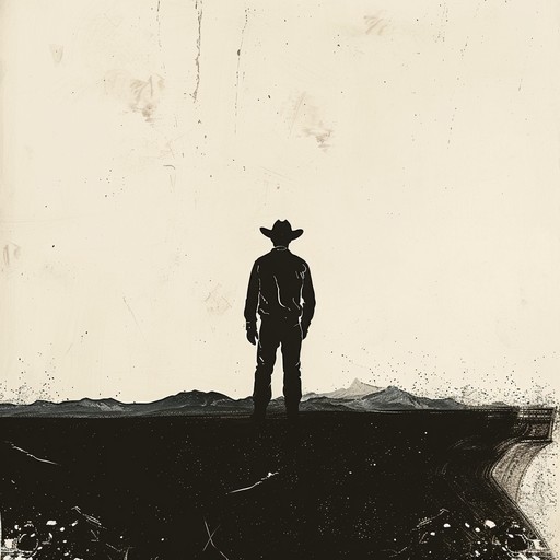 This haunting instrumental piece tells the story of a lonely cowboy riding through the vast, empty plains, lost in thought and memories. The slow, melancholic melody is carried by a wistful acoustic guitar, accompanied by the mournful cry of a lap steel guitar and the gentle, steady rhythm of a brushed snare drum. The song evokes a sense of isolation, heartbreak, and the bittersweet beauty of the american west.