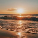 relaxing sunset vibes with gentle lapping ocean waves