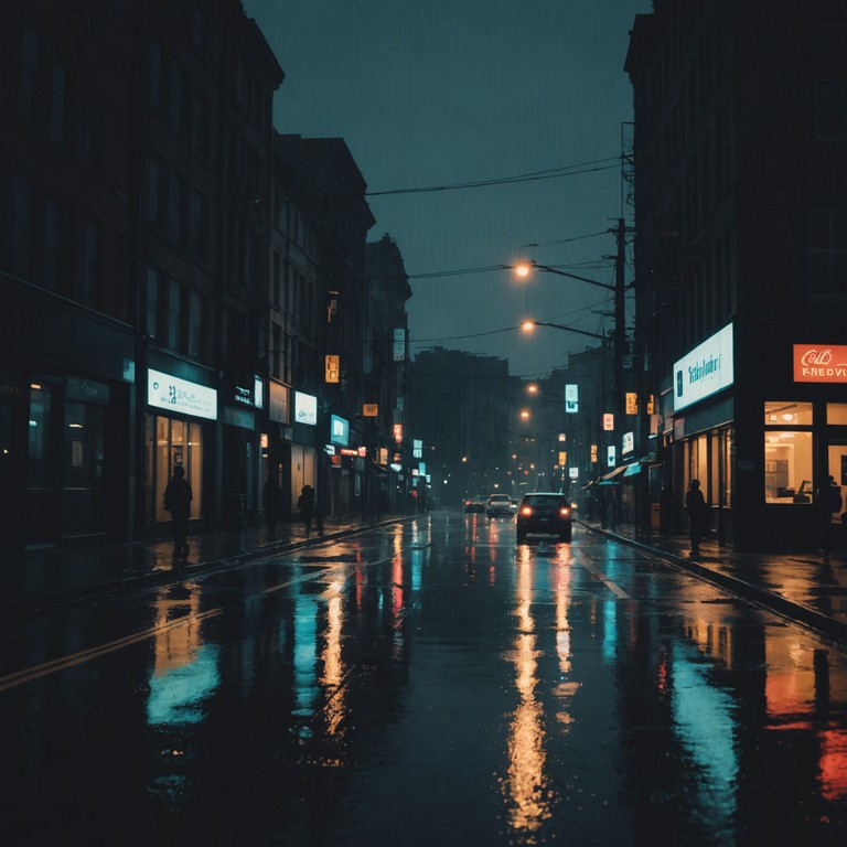 The track blends the gritty rhythms of urban life with the melancholic melodies of a string section, reflecting the complex emotions of city living. The grime beats provide a raw, pulsating foundation while the violin adds a layer of bittersweet sentimentality, evoking scenes of rain soaked streets and fleeting glances. Layered within are echoes of hope and despair, capturing the essence of modern existence in the concrete jungle.