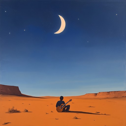 A journey through an ancient desert filled with tales sung by a lone troubadour. Exotic scales on the classical guitar evoke a sense of history and mystery, painting images of lost cities and endless dunes. The music is both haunting and warm, creating a timeless atmosphere