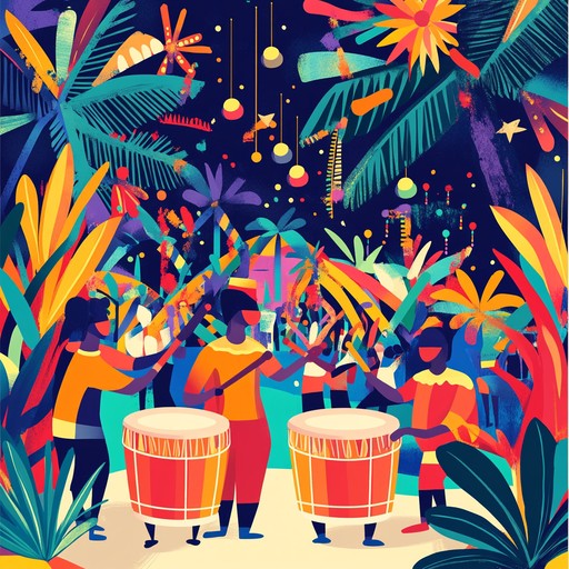 An upbeat instrumental featuring lively samba rhythms and infectious percussion that captures the excitement and joy of a bustling carnival celebration