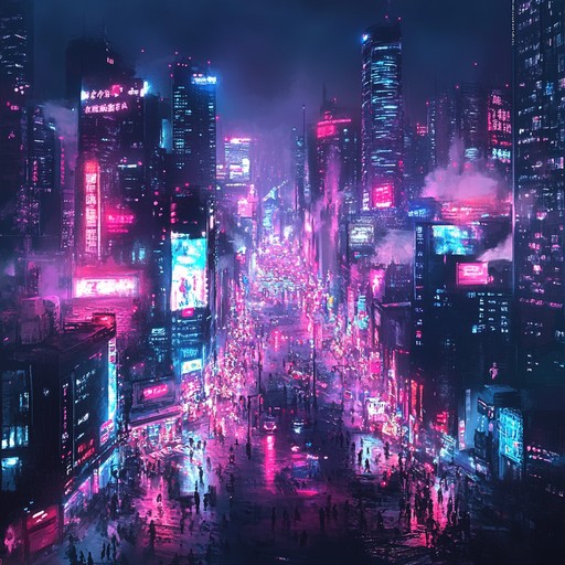 An exuberant fusion of driving electronic rhythms and radiant synth lines. It paints a sonic picture of neon bathed cityscapes, full of life and possibilities. Perfect for setting a joyful, cyberpunk scene.