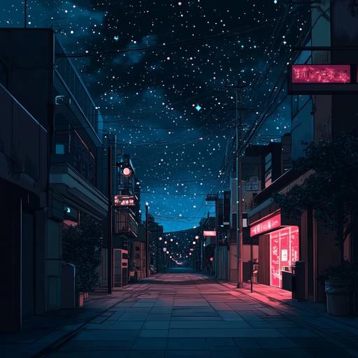 A soothing instrumental edm track featuring gentle rhythms and ethereal synth melodies, capturing the calm essence of urban nights.