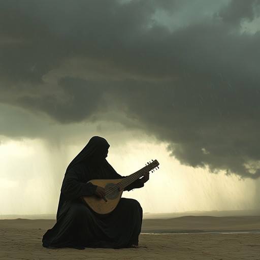 Explore the relentless, fiery force of the desert through intense rhythms and haunting oud melodies, capturing the essence of heroic journeys and untamed storms