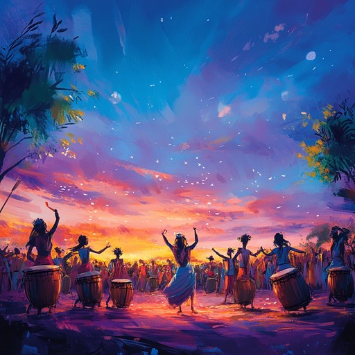 An embodiment of africa's rich musical heritage meshed with the pulse of today's energy. This track uses the traditional djembe to capture the essence of a sunset celebration, bringing listeners across the world straight into the heart of a festive savannah, where storytelling and dance unite communities.