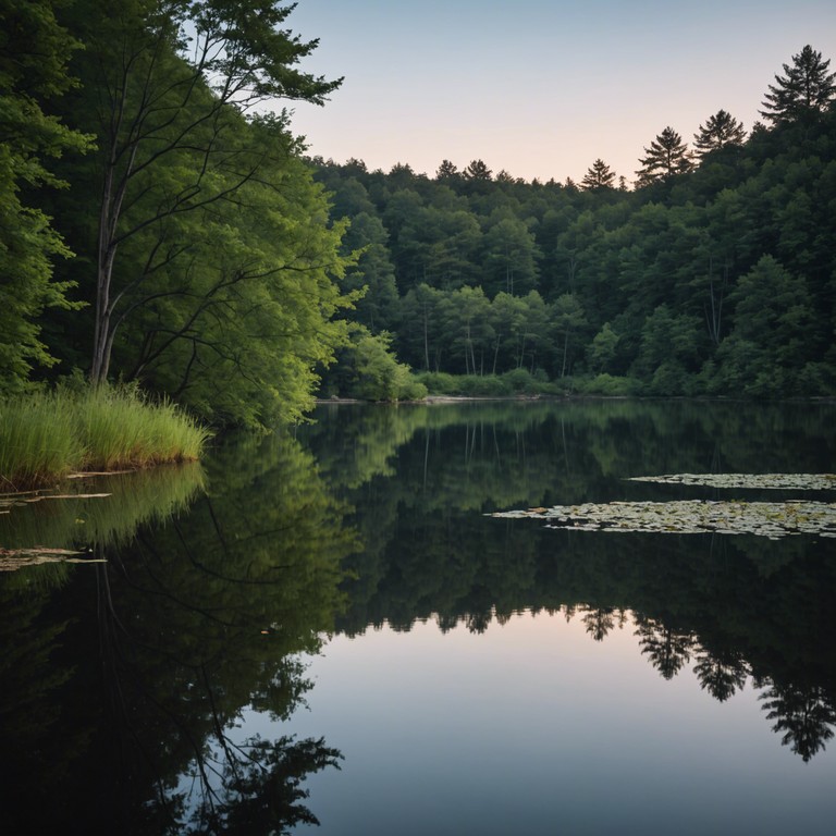 This alternative version emphasizes softer, more fluid electric piano melodies to enhance feelings of serenity during the tranquil twilight hours, ideal for relaxation or gentle focus.