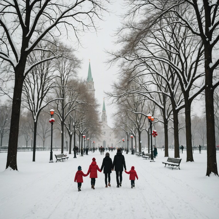 Imagine a brisk, snow laden walk through a bustling city park with families enjoying the holiday season. This track uses the simple, clear tones of a whistle harmonized with light percussive elements to create a feeling of joy and frolic synonymous with winter holidays.