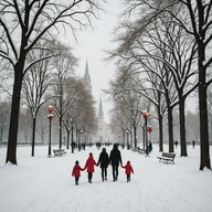 cheerful jingle evoking snowy winter walks