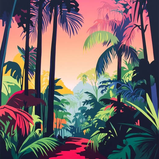 This ambient world piece uses rhythmic, layered percussion to simulate the natural sounds of a threatened rainforest, interspersed with unsettling harmonies to highlight the urgency and danger of environmental threats.