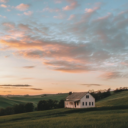 An instrumental country track featuring mellow acoustic guitar and subtle pedal steel guitar, capturing the essence of peaceful evenings in the countryside. The music evokes feelings of comfort and reflection, perfect for unwinding after a long day.