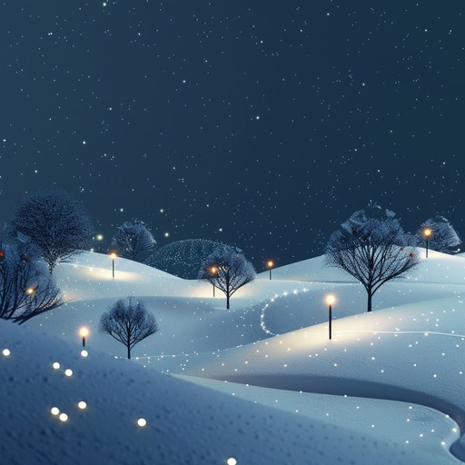 Envelop yourself in the tranquil beauty of a snowy winter wonderland with this downtempo piece. Soft synthesizers blend with shimmering chimes to evoke the serene, festive spirit of a peaceful holiday night under the stars.