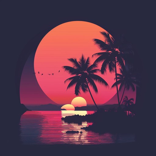 This track captures the essence of a serene sunset on a caribbean beach, combining traditional calypso rhythms with a modern reggae touch. The song starts with a gentle introduction, leading into a rhythmic, soothing melody that evokes feelings of relaxation and happiness. The instrumentation includes steel drums playing a lead melody with a smooth bassline, rhythmic guitar, and steady drum patterns that provide a laid-back groove