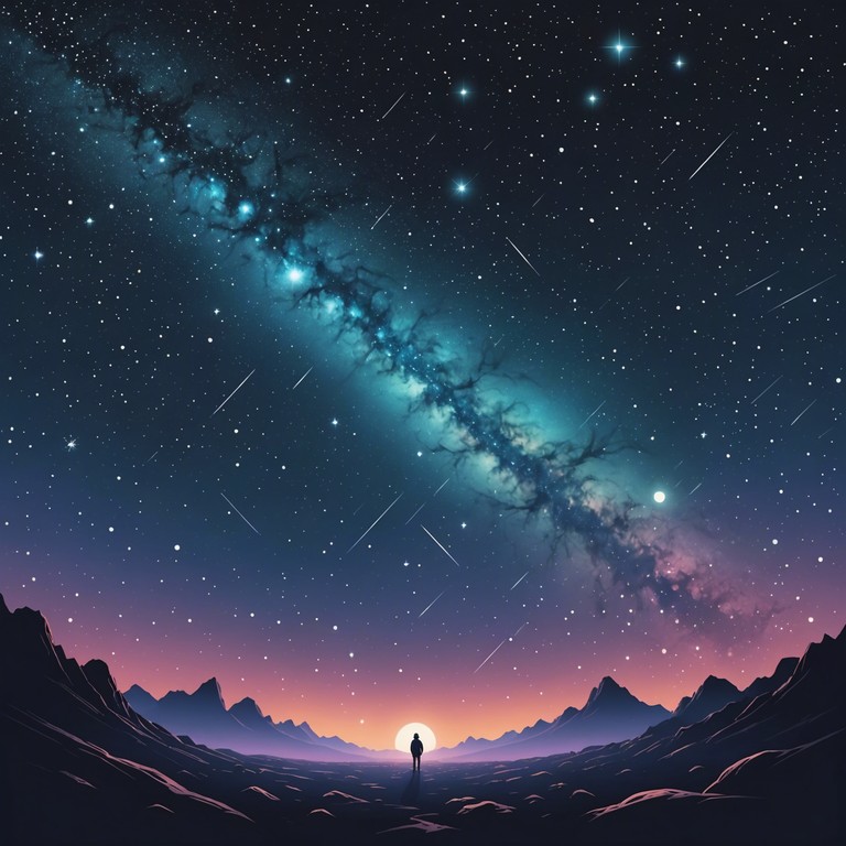 This track features an unfolding sequence of ethereal soundscapes that mimic the serene yet unpredictable nature of the cosmos. Enveloping waves of sound create a backdrop for moments of sheer beauty interspersed with abstract tonal sweeps, making it feel like a journey through space and time.