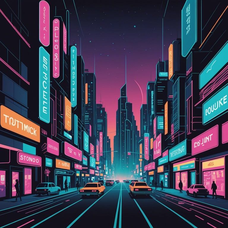 In this track, hypnotic synths meld with a pulsating beat, creating an atmosphere reminiscent of wandering through a neon lit urban dreamscape. The music rises and ebbs like the ebb and flow of traffic, channeling the energy and mystery of a sleepless, electronic metropolis.