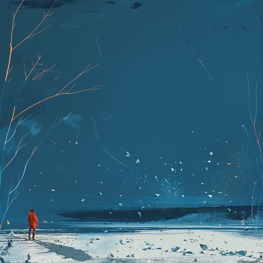 Experience the raw beauty of melancholy through 'shattered echoes of winter,' an instrumental track characterized by haunting crescendos and shifting dynamics. This sadcore piece paints a picture of distant, cold winters and the fragile yet sharp resonance of broken glass on snow.