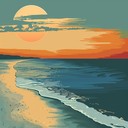 warm sunset vibes with gentle, rhythmic beats, soothing melody