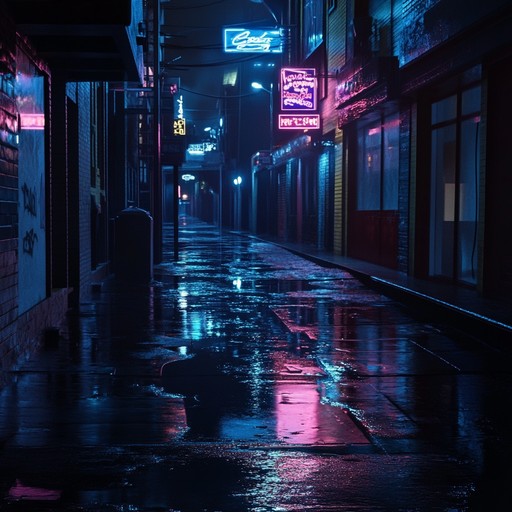 An evocative instrumental piece blending somber saxophone with subtle piano chords, painting a picture of a lonely city at night. The music drifts through silent streets, capturing the isolation and mystery of the urban landscape after dark.