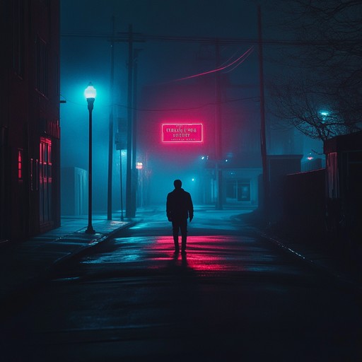 A tension filled instrumental new wave track featuring haunting synthesizer melodies and driving basslines, creating an atmosphere of suspense and mystery