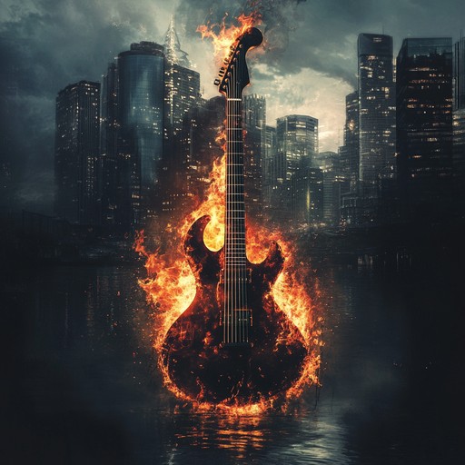 An explosive instrumental track merging heavy guitar riffs with driving hip hop rhythms, creating an intense energy that fuels the listener's adrenaline