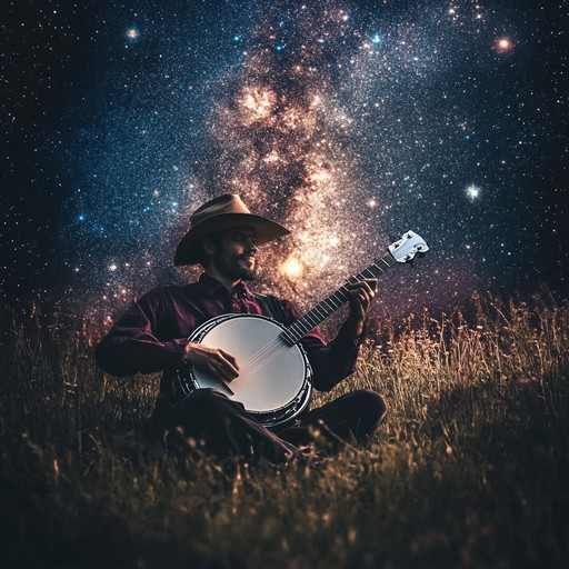 An instrumental piece that merges traditional bluegrass banjo picking with psychedelic effects and spacey synth layers. Imagine a journey through ethereal landscapes set against a rustic appalachian backdrop. The banjo leads the melody, while ambient soundscapes and subtle synths provide a surreal, dreamlike atmosphere. Perfect for meditative moments or trippy soundtracks.