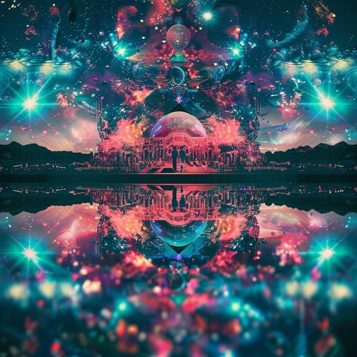 Imagine walking through a carnival in space; surreal and otherworldly sounds collide in a whimsical and unpredictable journey, blending unexpected rhythmic patterns and ethereal textures. The music evokes a sense of awe, confusion, and wonder, capturing the chaotic beauty of an interstellar fairground.