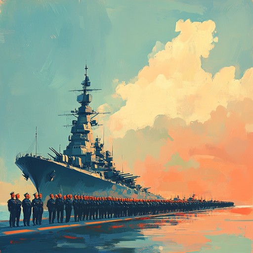 A powerful and emotive orchestral anthem that intertwines traditional russian folk elements with grand modern orchestration to honor the bravery and heritage of the russian navy.