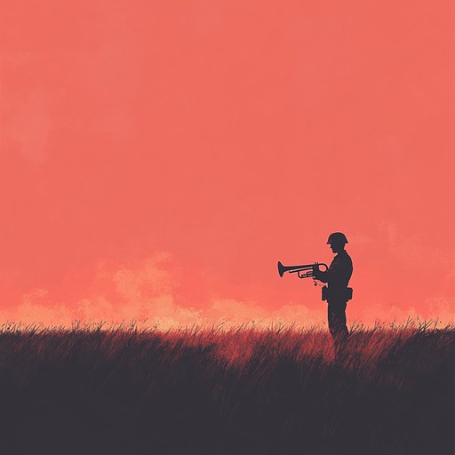 A solemn military piece with reflective undertones, combining traditional military march rhythms with soft, introspective melodies. The track evokes a sense of nostalgia and solemnity, capturing the essence of remembrance and contemplation for those who have served. The serene trumpet melodies intertwine with distant drums, creating a poignant atmosphere.