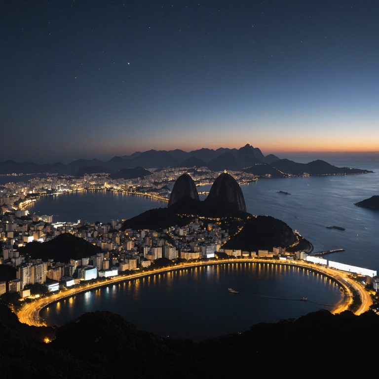 This track embodies the essence of a glamorous rio de janeiro night, merging traditional samba rhythms with an air of sophisticated charm that captivates and transports listeners to the heart of brazil's cultural festivities. It’s an engaging dance of percussive beats and melodic narratives, celebrating vibrant city nightlife and timeless elegance