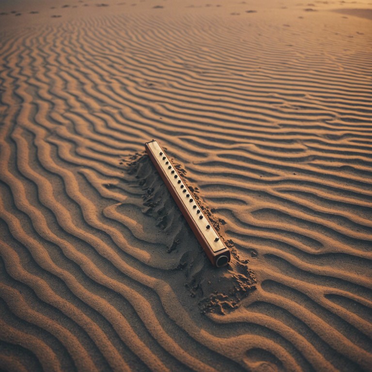 Echoes from the dunes is an alternative take featuring a simpler, more direct approach to the cultural sounds of the desert. It's designed to offer listeners a calming and reflective instrumental experience, focusing on the essentials of mood and tone.