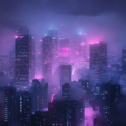 Imagine a serene journey through a neon drenched metropolis, where the hum of technology blends seamlessly with soothing, airy synths. This track evokes the calm after a rainstorm in a bustling cyberpunk city, characterized by tranquil, futuristic soundscapes that inspire introspection and peace