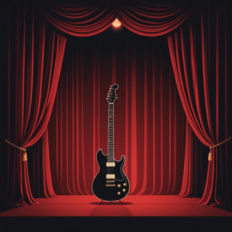 This instrumental track combines the flamboyant elements of glam rock with eerie, suspenseful undertones. Using heavy electric guitar riffs set against a backdrop of a minimalist electronic beat, the sound captures a theatrical yet ominous vibe. The subtle use of synth effects adds to the suspense, creating a narrative that feels like a dramatic performance in a dimly lit, mysterious venue.