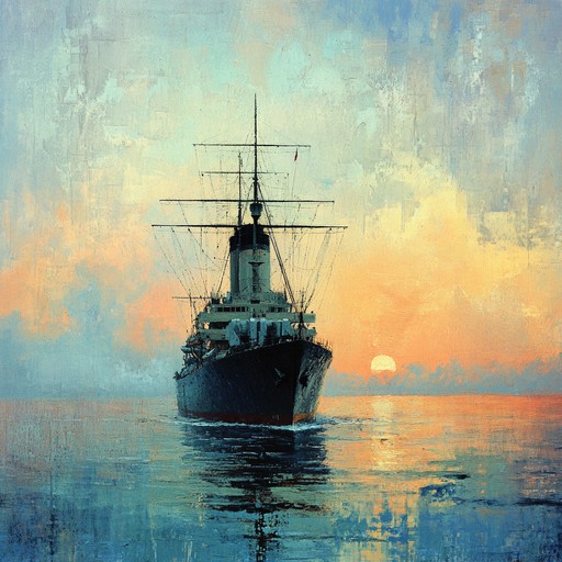 This evocative instrumental piece traverses the waves of time, highlighting the russian navy's rich history with melancholic and introspective melodies that flow like the ocean. An accordion's warm, poignant tones offer a nostalgic and solemn reflection on past seafaring days.