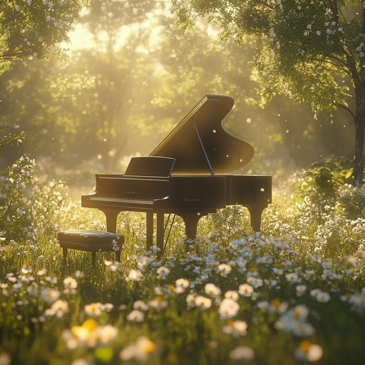 A musical journey infusing soft piano melodies with vivid recordings of springtime nature, creating an uplifting and immersive auditory experience