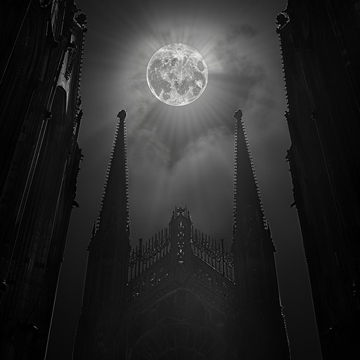 A chilling and haunting instrumental piece that captures the essence of a lonely midnight under a gothic moon. The reverberating notes of the guitar combined with ethereal synths and dark, brooding bass lines evoke images of ancient gothic architecture shrouded in mystery.