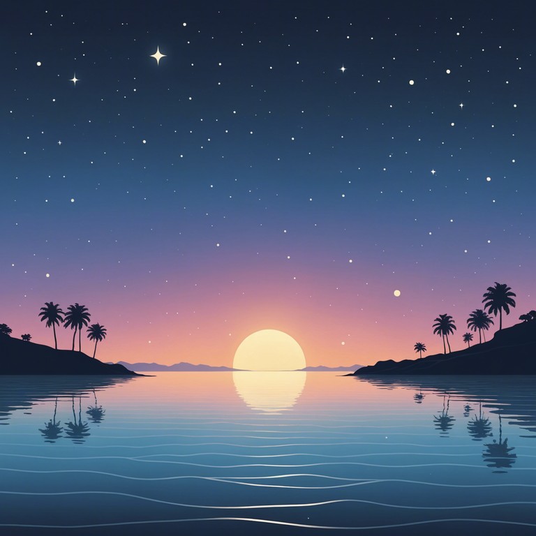 This track paints a picture of starry skies with its soothing synths and mellow beats, making it perfect for calm moments that crave a touch of rhythmic dance pop. Major tonalities and harmonious melodies enhance its peaceful essence.