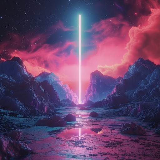 This vibrant track features energetic synth lines and glitchy beats, creating a pulsating, futuristic atmosphere. It's an aural representation of a cosmic journey through neon lit galaxies, designed to immerse listeners in an ever evolving soundscape